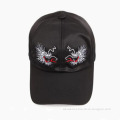 Black Satin Baseball Cap Embroidery Satin Basbeall Cap